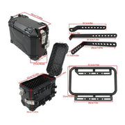 DURAFORCE 36L Luggage Side Box Hard Trunk Saddle Bag with Mounting Brackets Universal