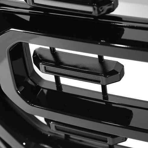 DURAFORCE Glossy Black Front Bumper Grille Grill For 2021 2022 2023 Ford F-150 F150 XLT