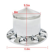 DURAFORCE 33mm Spiked Axle Cover Set Rear Axle Complete Wheel Cover Fits For Semi Truck