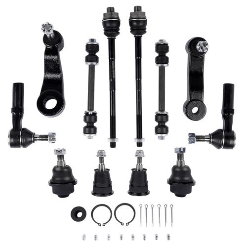 DURAFORCE 12Pcs Front Ball Joints Tie Rods Idler Pitman Arm for Chevy Silverado 2500 3500