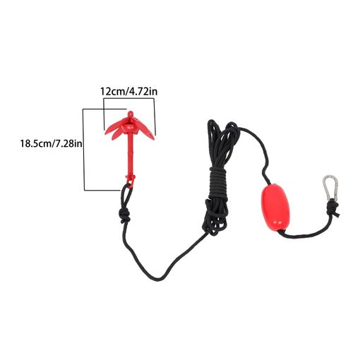 DURAFORCE For PWC Canoe Jet Ski 2× New Marine Kayak Folding Anchor Kit 1.5Lb Red