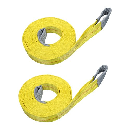 DURAFORCE 2 Pcs 20' x 2" Lifting Sling Straps 9400lbs Fracture Strength for Hoist, Truck