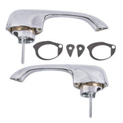 DURAFORCE 2x Chrome Exterior Door Handles Fits for Chevy Camaro Pontiac Firebird 1967-1969