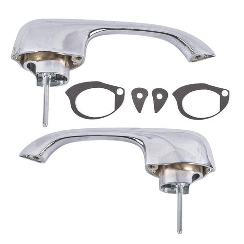 DURAFORCE 2x Chrome Exterior Door Handles Fits for Chevy Camaro Pontiac Firebird 1967-1969