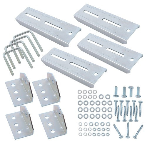 DURAFORCE (4) 8" Galvanized Swivel Top Bunk Bracket Kit with Hardware for Boat Trailer 2×3