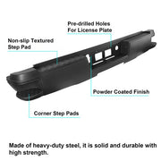 DURAFORCE For 2014-2018 Chevy Silverado Sierra 1500 Black Rear Step Bumper w/o Sensor