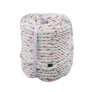 DURAFORCE 1/2 'X 120'High Strength Braided Rope Breaking Strength 1160 Pounds White Red
