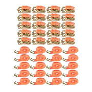 DURAFORCE 20 Pack 1.5" x 20' Ratchet Tie Down Straps with J Hooks Heavy Duty 4000lbs Strap