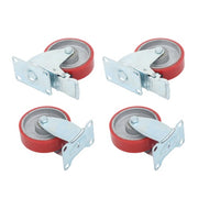DURAFORCE 4 Inch - 4 Industrial Casters - two with brakes, two without