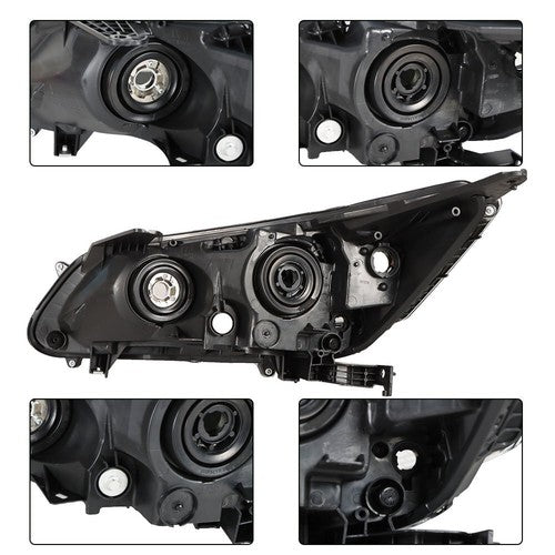 DURAFORCE Clear Halogen Projector Headlight Fit For Honda Accord 2013-2015 Single RH Side