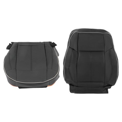DURAFORCE NEW For Hummer H3 2006-10 Driver Seat Cover Cushion+Backrest Black Leather