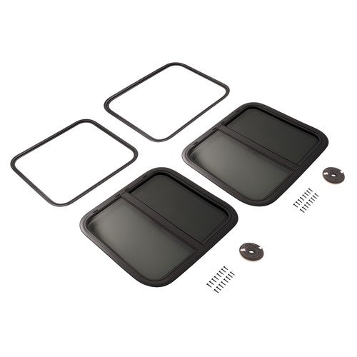 DURAFORCE 2X 24" W X 20" H RV Window W/ Trim Ring Horizontal Slide For RV Cargo Trailer