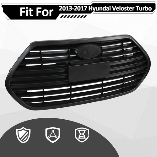 DURAFORCE 865612V510 Front Upper Grille Matte Black for Hyundai Veloster Turbo 2013-2017