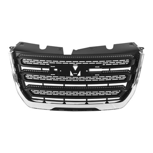 For GMC Terrain SLE 2016-2017 Front Bumper Grille+Hood Molding Trim Black+Chrome