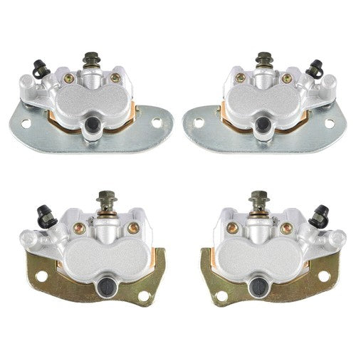 DURAFORCE Front & Rear Brake Calipers Set For Yamaha Rhino 700 YXR700 With Pads 2008-2013