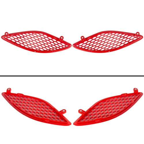 3Pcs Red Hood Bezel Insert Trims For 2015-20 Dodge Charger 68202462AD 68202581AC