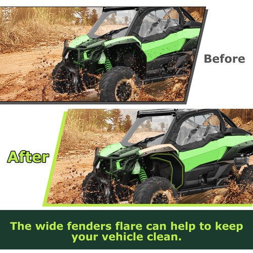 DURAFORCE Wide Fender Flare Kit Fit Kawasaki Teryx KRX 1000 & Special Edition Models 20-25