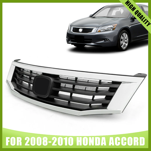 DURAFORCE Front Upper Bumper Grille Chrome Grill For Honda Accord 2008 2009 2010 HO1200189