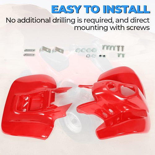 ABS Plastic Front and Rear Fenders for Honda TRX90 1993 2005 Red Set