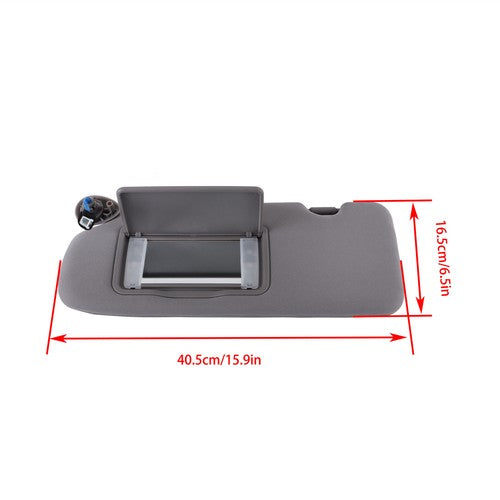 DURAFORCE Gray Plastic Driver Side Sunvisor With Lights And Mirror For 17-22 Honda CR-V