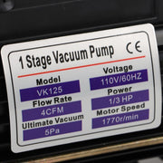DURAFORCE Vacuum Pump with Manifold Gauge Set & Accessories 1/3hp 4cfm HVAC Auto AC