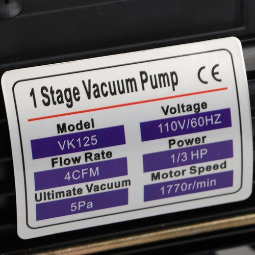 DURAFORCE Vacuum Pump with Manifold Gauge Set & Accessories 1/3hp 4cfm HVAC Auto AC