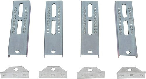 DURAFORCE (4) 10" Zinc-Plated Swivel Top Bunk Bracket Kit For 2x4 Boat Trailer Crossmember