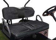 DURAFORCE Black Front And Rear Seat Covers 4Pcs For EZGO Medalist TXT Golf Carts 1994-2013