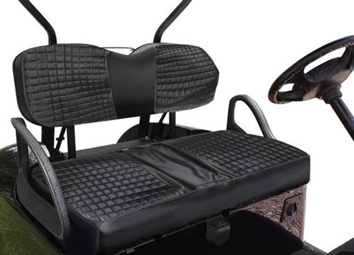 DURAFORCE Black Front And Rear Seat Covers 4Pcs For EZGO Medalist TXT Golf Carts 1994-2013