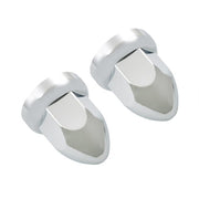 DURAFORCE 40pcs ABS Chrome 33mm Push-on Bullet Flanged Lug Nut Covers for Semi Trucks