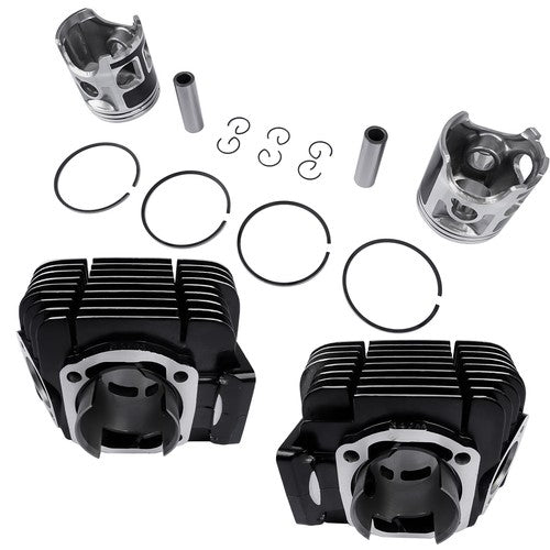 DURAFORCE Cylinder Rebuild Kit + Piston Rings Pistons Wrist Pins Circlips for Yamaha RD350