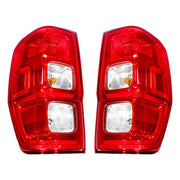 DURAFORCE Tail Light Left+Right Side Halogen Rear For Ford Ranger XL 2019 2020-2022 Chrome