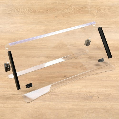 DURAFORCE Front Folding Clear Windshield for EZGO Express S4 L4 Golf Cart with 3 4 Frame
