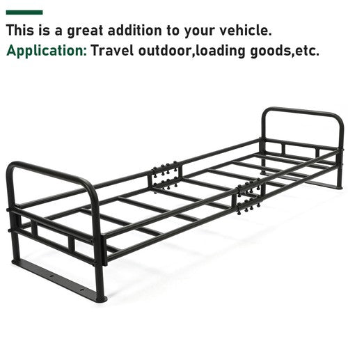 DURAFORCE Black Steel Cargo Rack For 2005-2018 Polaris Ranger 700, 800, 900, 1,000