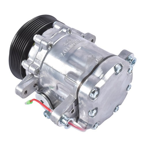 DURAFORCE AC Compressor with 6-Groove Pulley for Sanden SD7 Style Serpentine Belt HC5005BK