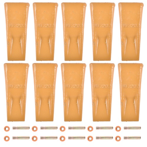 DURAFORCE 10 Sets 1U3202 Digging Bucket Teeth with Pins 8E6208 & Retainers 8E6209 for J200