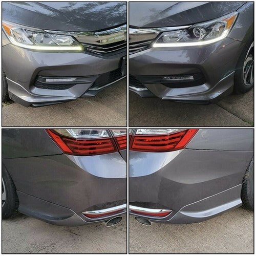 Rear Front Lip Side Apron Underbody 4PC For 16-17 Honda Accord Sedan HFP Style