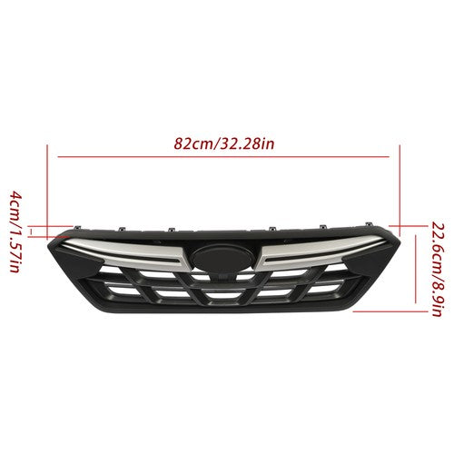 DURAFORCE Compatible For SUBARU Crosstrek 2021-2023 Plastic Front Bumper Upper Grille BLK