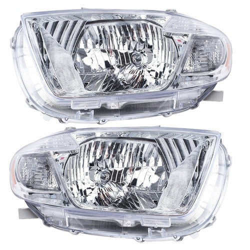 DURAFORCE Headlight Headlamps Assembly Fit For Toyota Highlander 2008-2010 LH+RH Side Pair