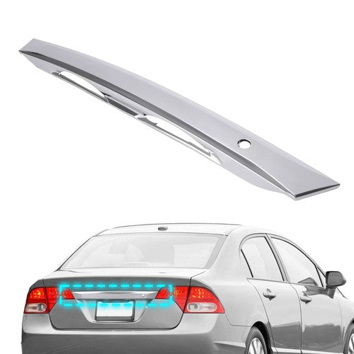 DURAFORCE Silver Rear Trunk Deck Lid Trim for Honda Civic Sedan 4 Door 2006 to 2011