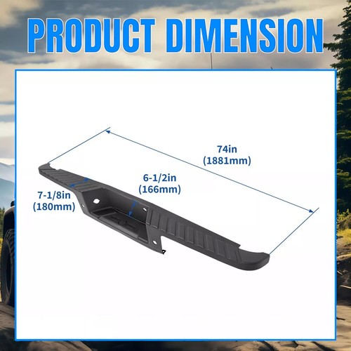 Black Rear Bumper Top Step Cover with Sensors for Ford F150 F 150 09 14 Styleside