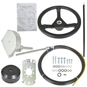 DURAFORCE 13 Feet Boat Rotary Steering System Outboard Kit Marine with Wheel SS13713