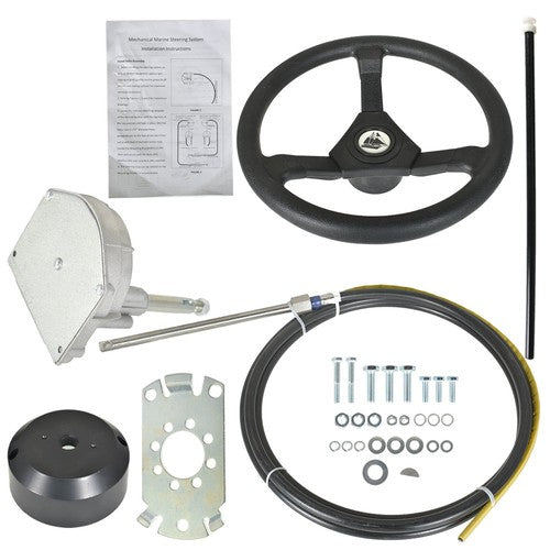 DURAFORCE 13 Feet Boat Rotary Steering System Outboard Kit Marine with Wheel SS13713