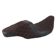 DURAFORCE Step-Up Seat For Touring Road King Electra Street Glide Red Lattice Stitch US