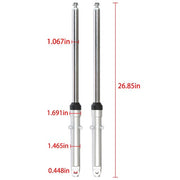 DURAFORCE 2Pcs Motorcycle 27" Front Fork Oil Shock Absorber For Honda CG125 CT90 CT110