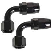 DURAFORCE Set of 2 10AN AN10 90° 90 Dgree Fuel Swivel Fitting Hose End Oil Fuel Adaptor