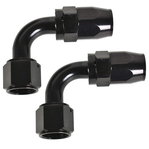 DURAFORCE Set of 2 10AN AN10 90° 90 Dgree Fuel Swivel Fitting Hose End Oil Fuel Adaptor