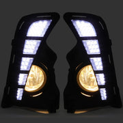 DURAFORCE For Toyota Highlander 17-19 LED DRL Daytime Running Fog Lights Lamp Harness Kit
