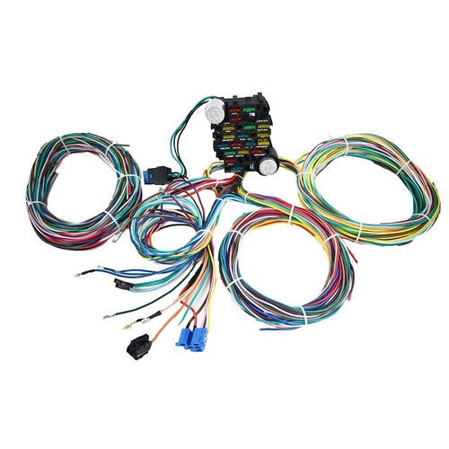 DURAFORCE For Chevy Ford Hotrods 21 Circuit Wiring Harness Universal X-long Wires 12V