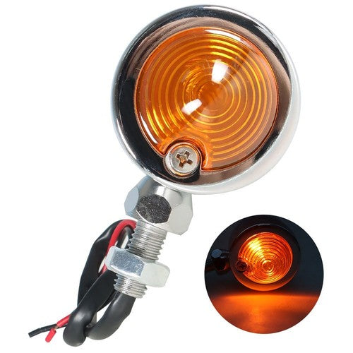 DURAFORCE For Motorcycle Chrome Passing Driving Spot Fog Lamp Turn Signal Light
